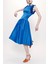 Mavi Kolsuz Dar Kesim Elbise 93901 9