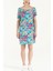 Mavi Desenli Örme Mini Elbise 91021 6