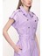 Lila Poplin Gömlek Elbise 93528 3