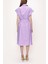 Lila Poplin Gömlek Elbise 93528 4