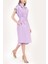 Lila Poplin Gömlek Elbise 93528 5