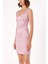 Pembe Saten Elbise 90668 7