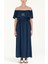 Lacivert Lastikli Koton Uzun Elbise 92178 5