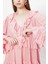 Pembe Büzgülü Bol Kesim Elbise 94037 4
