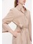 Bej Kemerli Bol Poplin Elbise 93995 3