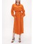 Turuncu Kemerli Bol Kesim Elbise 93827 5