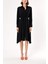 Siyah Bol Kesim Pili Detaylı Gömlek Elbise 93828 2