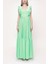 Yeşil Kolsuz Volanlı Elbise 93562 1