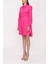 Fuşya Kemerli Gömlek Elbise 94006 2