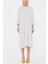 Beyaz Piliseli Midi Elbise 92914 1