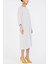 Beyaz Piliseli Midi Elbise 92914 2