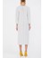 Beyaz Piliseli Midi Elbise 92914 4
