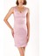 Pembe Saten Elbise 90668 3