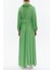 Yeşil Reglan Kol Salaş Uzun Elbise 93356 4