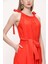 Kırmızı Kolsuz Bol Kesim Poplin Elbise 93542 3