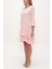 Pembe Bol Kesim Fırfırlı Mini Elbise 92395 2