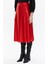 Kırmızı Beli Lastikli Midi Etek 81150 3