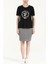 Siyah Baskılı Basic Pamuk Tshirt 19677 1