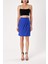 Mavi Asimetrik Kesim Krep Etek 80538 2
