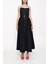 Siyah Beli Lastikli Düğmeli Midi Etek 81211 6