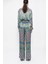 Desenli Beli Lastikli Bol Kesim Pantolon 41625 5