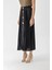 Siyah Piliseli ve Aksesuar Detaylı Uzun Etek 81256 3