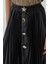 Siyah Piliseli ve Aksesuar Detaylı Uzun Etek 81256 5