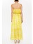 Asit Sarı Straplez Belden Bağlamalı Elbise 93116 4
