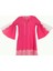 Pembe Dantelli ve Bağcıklı Mini Elbise 92332 5