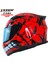 Forza Fx Red Fantastic Full Face ( Kapalı ) Güneş Vizörlü ( Gözlüklü ) Motorsiklet Kaskı 1