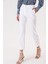 Beyaz Beli Lastikli Boru Paça Pantolon 41630 3