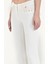 Beyaz Dar Kesim Pamuk Pantolon 40679 8
