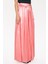 Pembe Lastikli ve Büzgülü Uzun Etek 81072 8