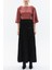 Siyah Düğme Detaylı Uzun Etek 81142 1