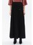 Siyah Düğme Detaylı Uzun Etek 81142 2