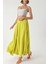 Asit Sarı Yüksek Bel Keten Etek 81271 1