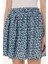 Mavi Desenli Büzgülü Mini Etek 81166 3