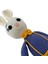 Sarı Mavi Renkli El Yapımı Oyuncak Amigurumi Pelüş Tavşan 4
