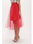 Kırmızı Beli Lastikli Tül Etek 81075 8