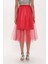 Kırmızı Beli Lastikli Tül Etek 81075 4