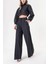 Siyah Beli Lastikli Bol Kesim Pantolon 41629 2