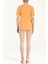 Turuncu Baskılı Basic Tshirt 19560 4