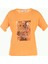 Turuncu Baskılı Basic Tshirt 19560 5