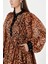 Leopar Büzgülü Kısa Elbise 94240 5