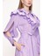 Lila Yakası Volanlı Gömlek Elbise 93510 3