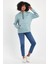 Süperlife Kadın Kapşonlu Regular Fit Baskılı Ince Sweatshirt SPR21K61 1