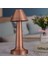 ® Çatı Model Bronz Renk Şarjlı Dokunmatik 3 Renkli LED Masa Lambası 5