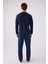 Erkek Pamuklu Comfortablelıfe Bisiklet Yaka Uzun Kollu Pijama Takım 3