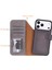 Bloomcase Magic Wallet Ash Gray Apple iPhone 17 Pro (6.3") Hakiki Deri Çıkarılabilir Cüzdanlı Telefon Kılıfı 3