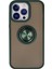 iPhone 15 Pro Kılıf Montreal Yüzüklü Silikon Kapak - Yeşil 1